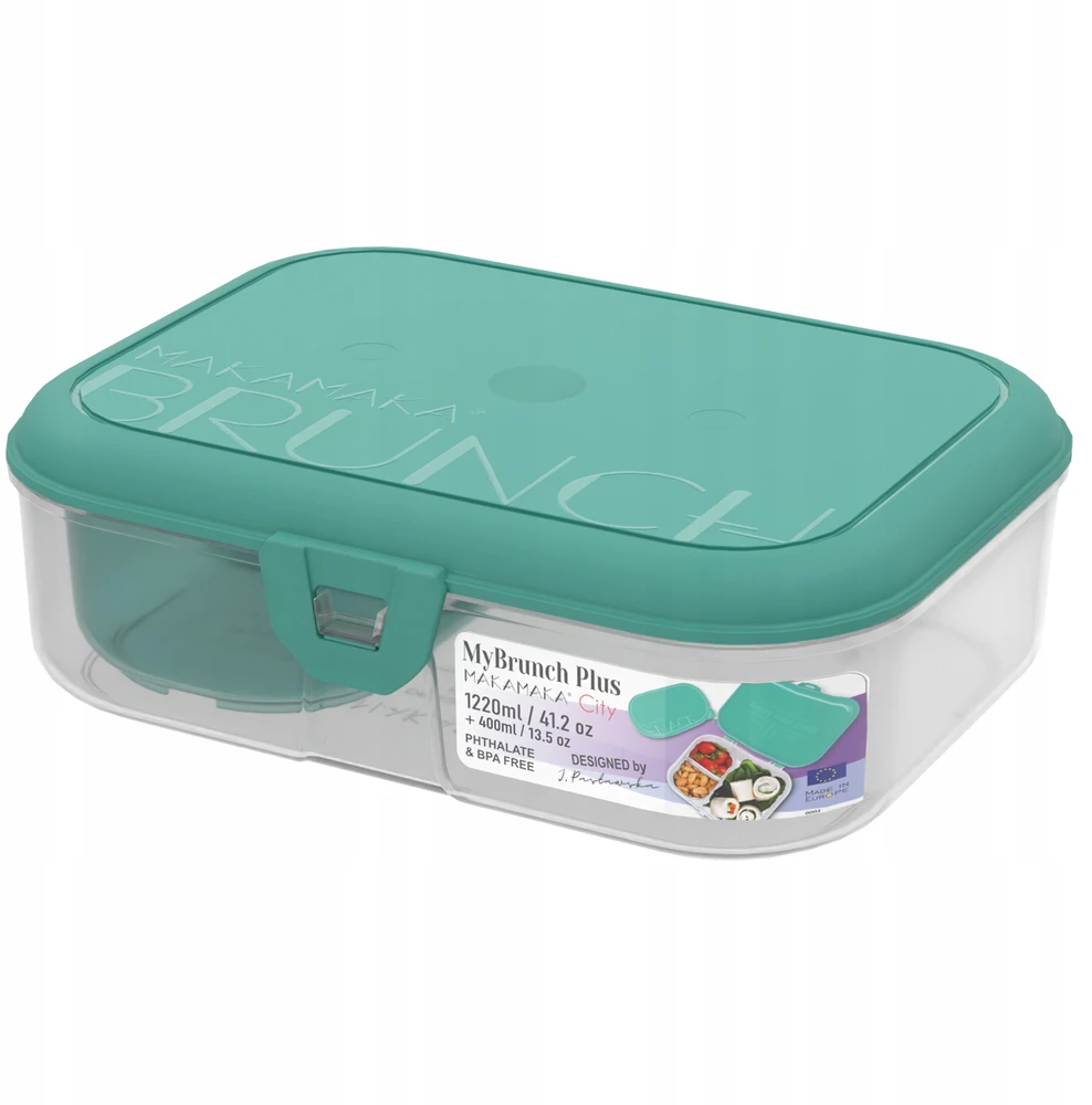 LunchBOX MyBrunch City 1220ml + MySnack 400ml MAKAMAKA žalia
