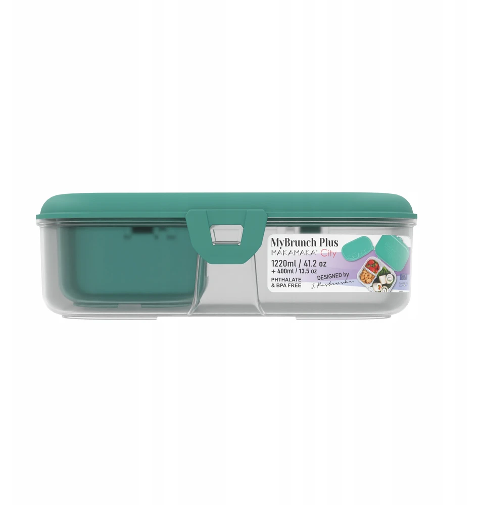 LunchBOX MyBrunch City 1220ml + MySnack 400ml MAKAMAKA žalia