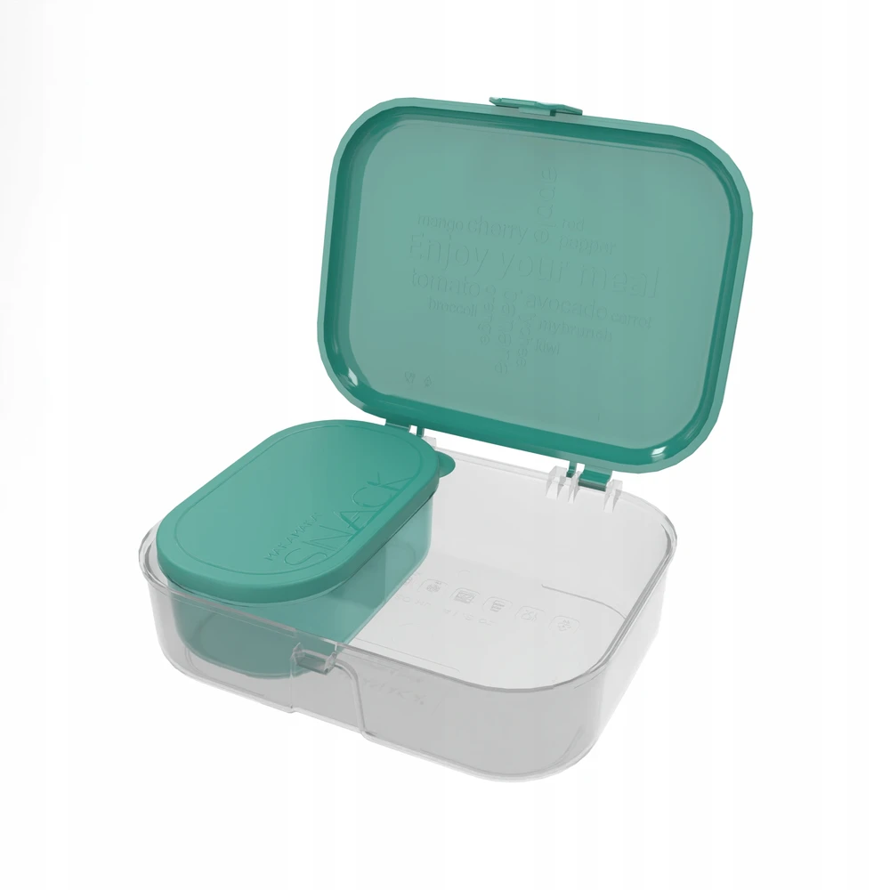 LunchBOX MyBrunch City 1220ml + MySnack 400ml MAKAMAKA žalia