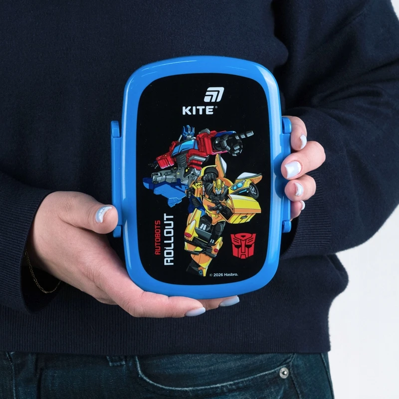 Lunchbox ze sztućcami dla chłopców 750 ml do szkoły Transformers Kite
