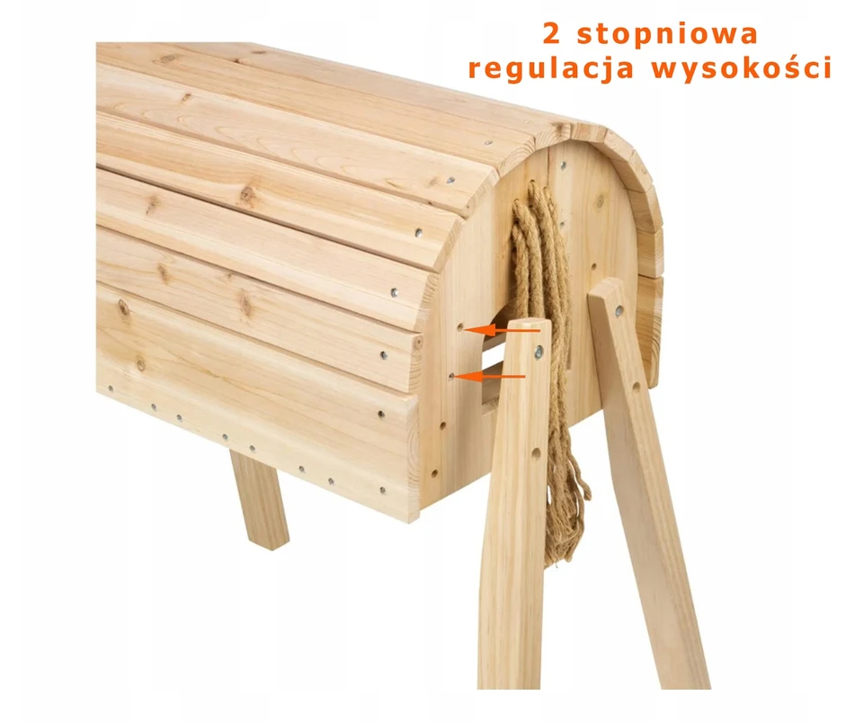 Lupilu Medinis sodo arkliukas vaikiškas, 100 cm, kilnojama galva, DIDELIS GARVĖLĖ