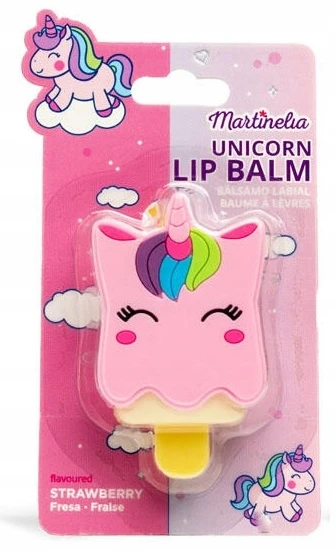 Lūpų balzamas su raktų pakabuku vaikams Martinelia Unicorn, 1 vnt., įvairių spalvų