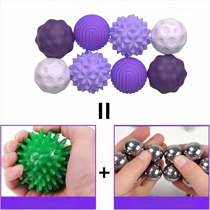 Luxma MAGNETINIAI ANTISRESO SILIKONINIAI KAMULIUKAI RELAX FUN Violetinė 8 vnt.