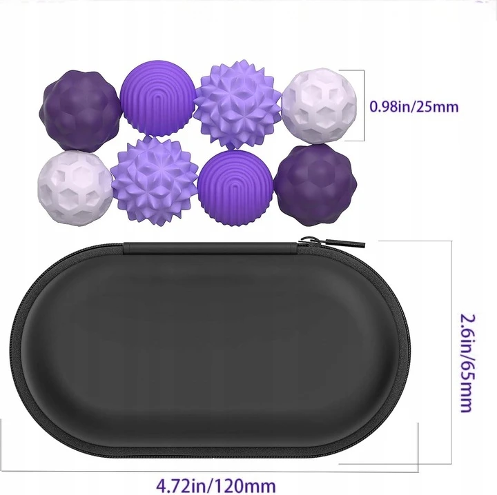 Luxma MAGNETINIAI ANTISRESO SILIKONINIAI KAMULIUKAI RELAX FUN Violetinė 8 vnt.