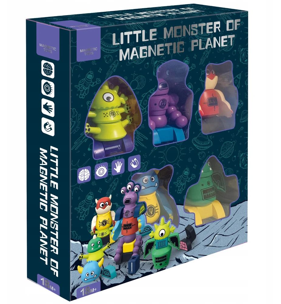 Luxma Magnetiniai blokai Monstrai Blocks Robotai vaikams 18m+ Lavinantis žaislas