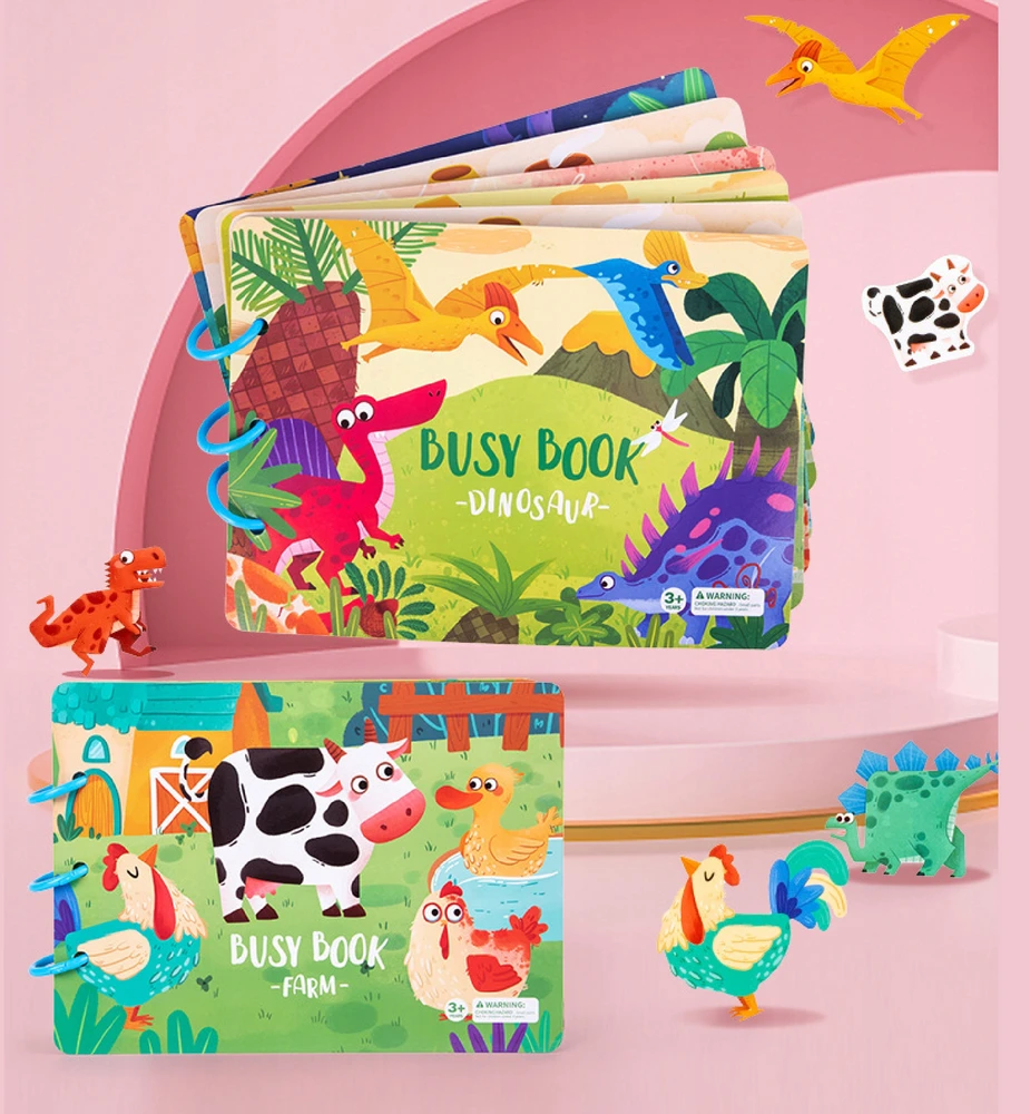 Luxma Montessori knyga Velcro farm DIY Edukacinis ir kūrybinis vaikams