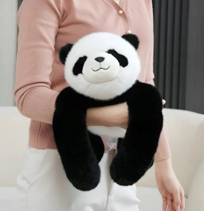 Luxma Panda svertinis meškiukas 65 cm terapinis pliušinis žaislas 1kg ADHD autizmo stresas