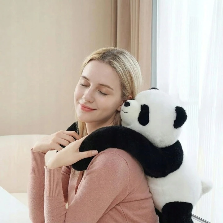 Luxma Panda svertinis meškiukas 65 cm terapinis pliušinis žaislas 1kg ADHD autizmo stresas