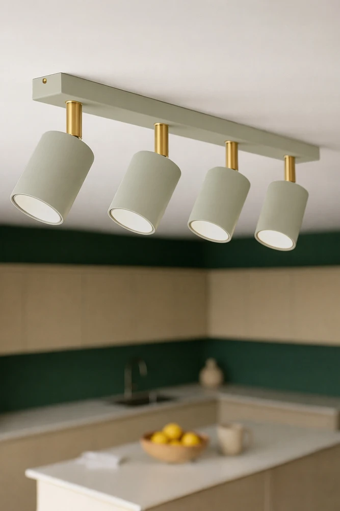 Lubinis šviestuvas Luxolar Lampa sufitowa plafon LED reflektorki szałwia GU10 spot do kuchni nad wyspę