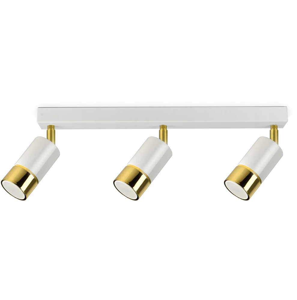 Luxolar Lampa Sufitowa SPOT Tuby Metal Balta Złot LED GU10