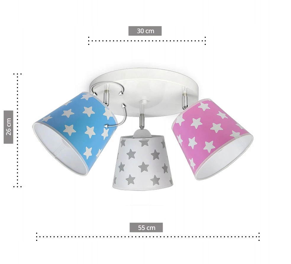 Luxolar Lampa sufitowa żyrandol dziecięcy plafon LED G3