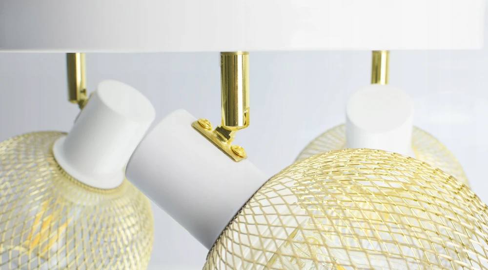 Luxolar Lampa Sufitowa Żyrandol Plafon Gold Globe 488-EG3 LED 3xE27 LED Ruchome