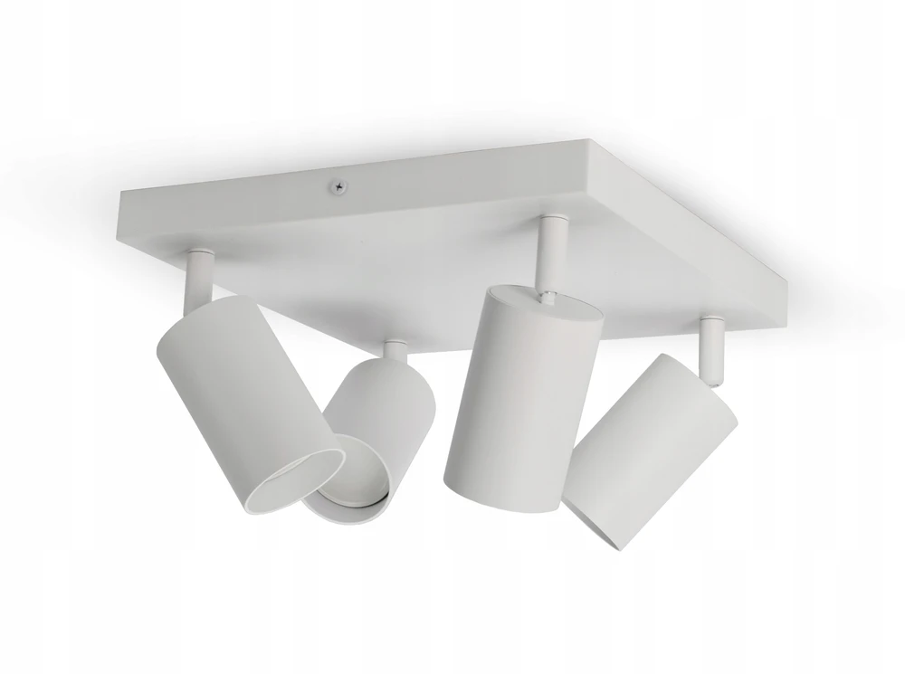 Luxolar Lampa Sufitowa Żyrandol Plafon Tuby Metal SPOT AG4 LED 4xGU10 Balta