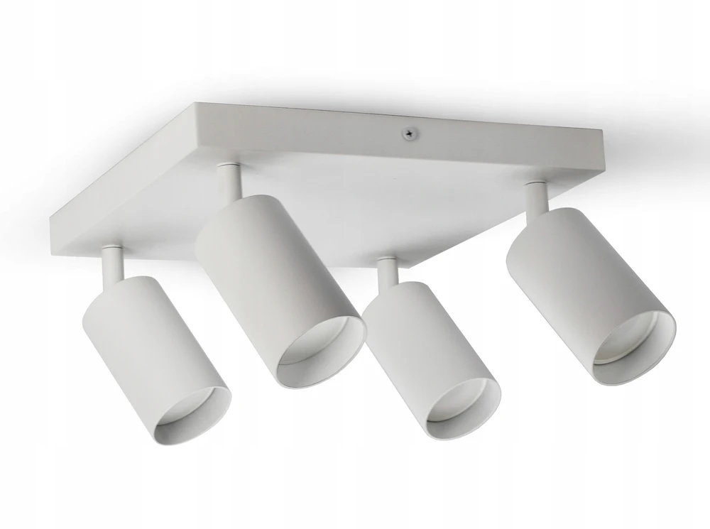 Luxolar Lampa Sufitowa Żyrandol Plafon Tuby Metal SPOT AG4 LED 4xGU10 Balta