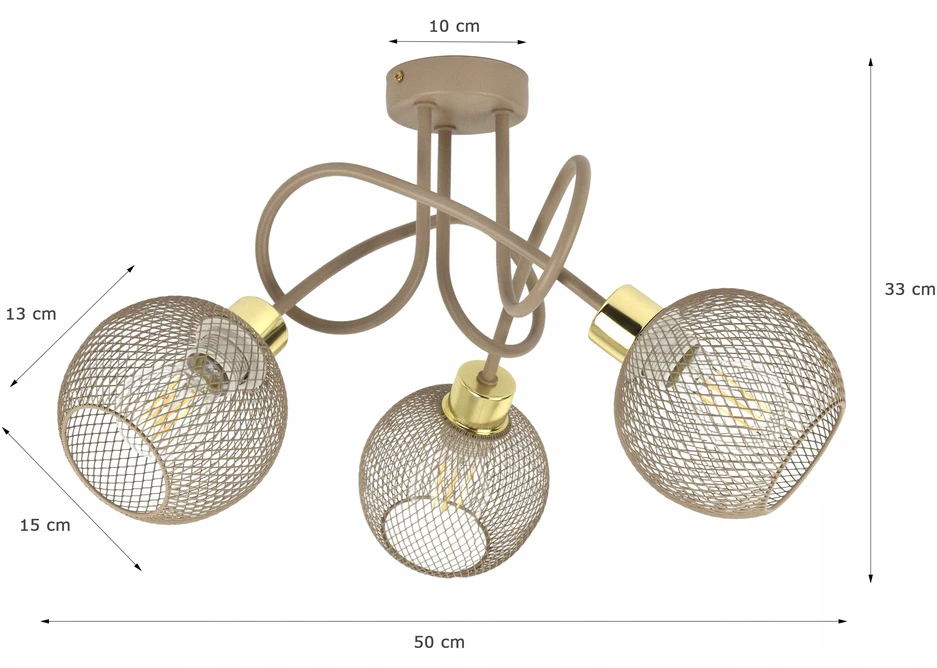 Lubinis šviestuvas Luxolar Lampa sufitowa Żyrandol Sypialnia pokoju dziecka Kaszmir Ecru Beżowa dzieci