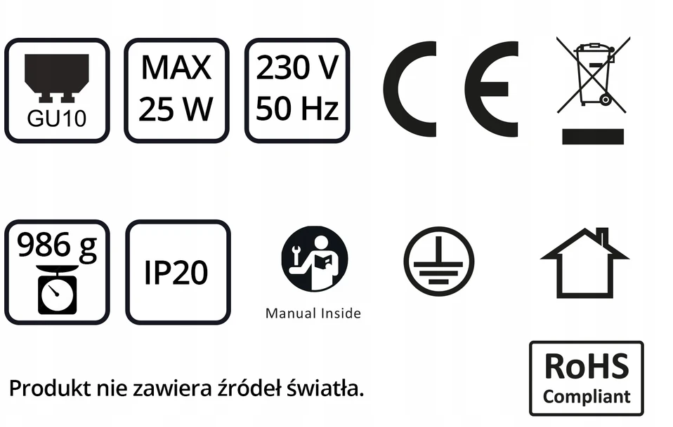 Luxolar Lubinė lempa Šviestuvas Plafon Vamzdžiai Metalinis SPOT BG4 LED 4xGU10 Baltas