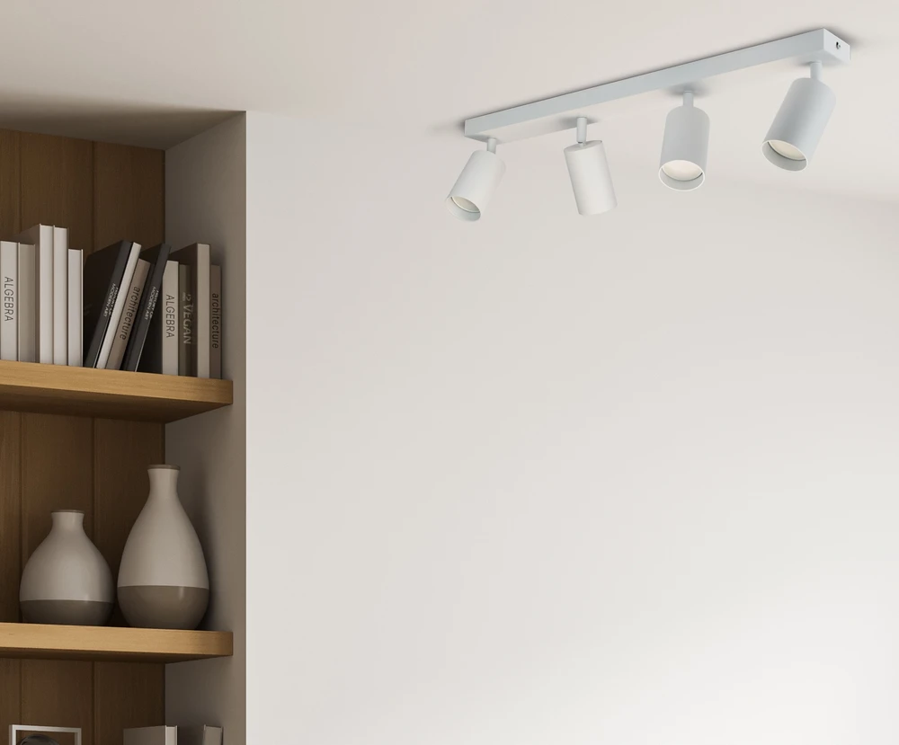 Luxolar Lubinė lempa Šviestuvas Plafon Vamzdžiai Metalinis SPOT BG4 LED 4xGU10 Baltas