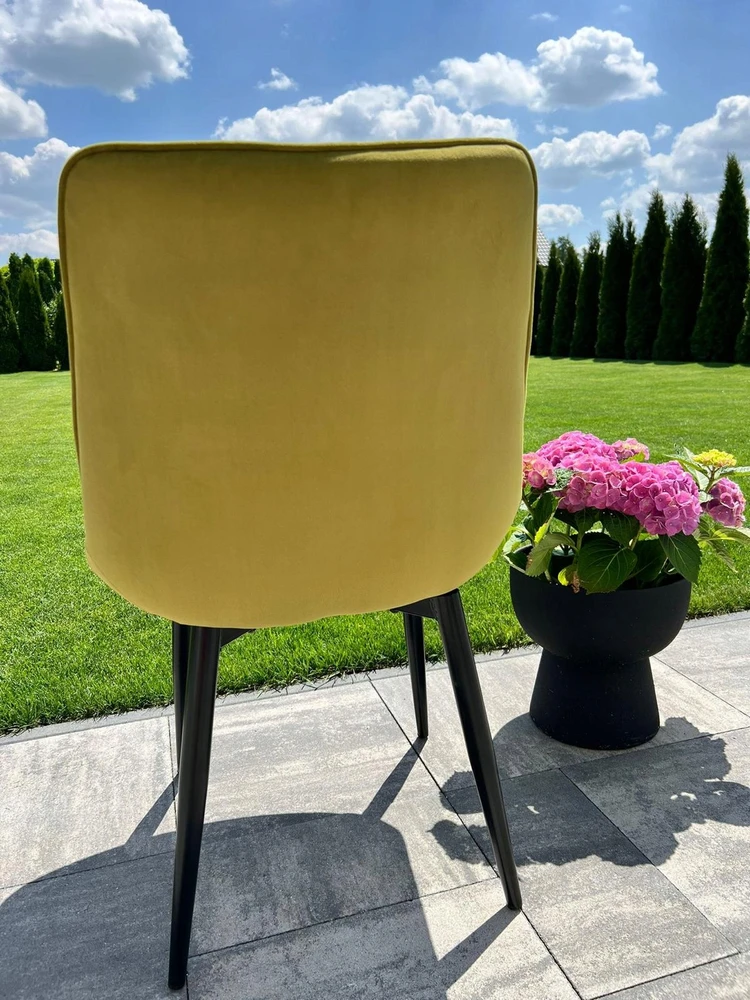 Luxury4Home Minkšta kėdė Olive Žalias Veliūrinė dygsniuota MALMO REAL FOTO