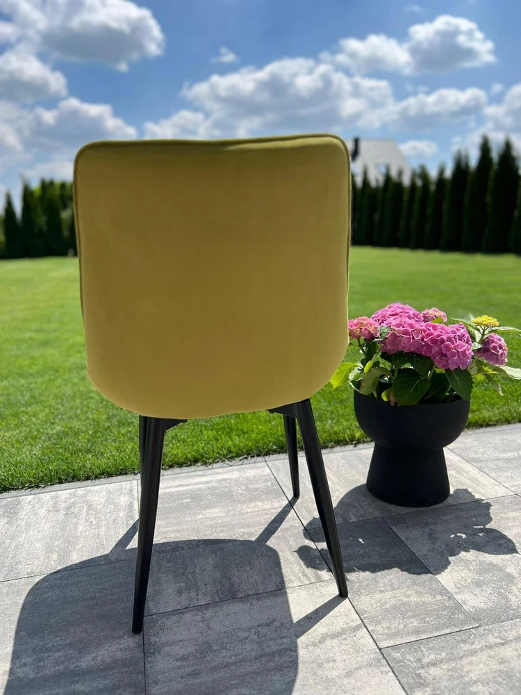 Luxury4Home Minkšta kėdė Olive Žalias Veliūrinė dygsniuota MALMO REAL FOTO