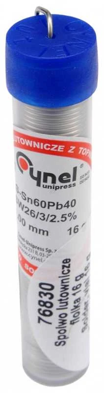 Vorel Toya Sa Poland Lydmetalio viela tūtelėje – Ø1,0 mm | 16 g | Sn60Pb40, su fliusu (76830)