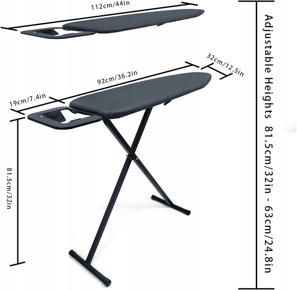 LYGINIMO LENTA 91X31CM SULANKSTAMAS REGULIUOJAMAS METALAS Juodas LENGVAS
