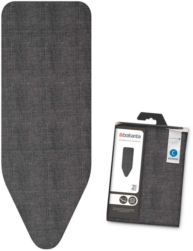 Lyginimo lentos užvalkalas C Brabantia 124x45cm Denim Juodas