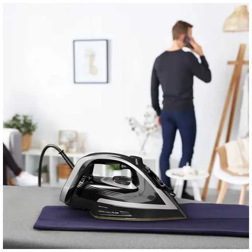 TEFAL | FV8062 Puregliss | Garinis lygintuvas | 3000 W | Vandens bako talpa 0,27 ml | Nuolatiniai garai 50 g/min | Garų pliūpsnis 280 g/min | Juoda/pilka
