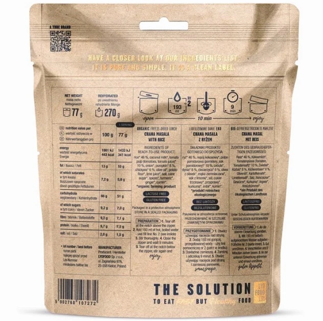 LYOFOOD Lyo Food Eco Chana Masala su ryžiais 270g