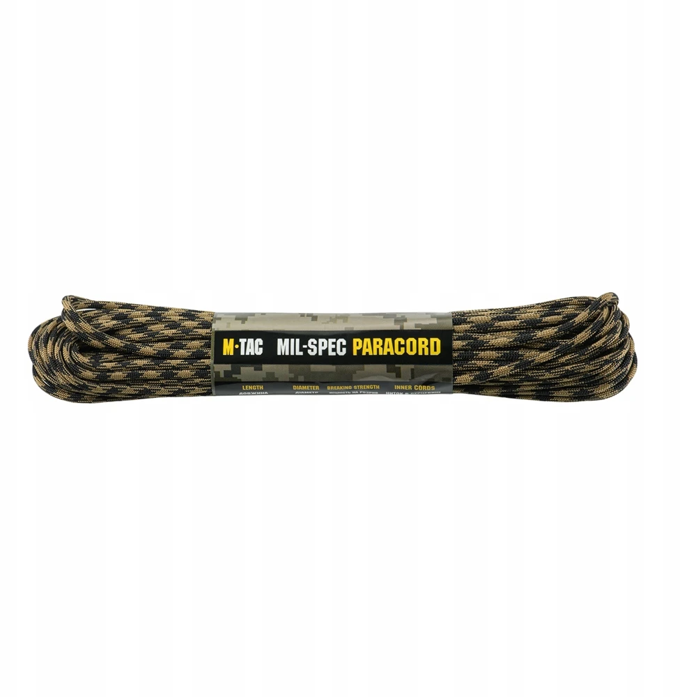 M-tac Paracord 550 Mil-spec Nailono Virvė 15m Juoda/kojotas