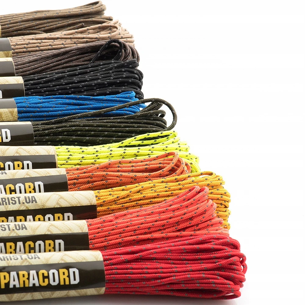M-Tac Paracord Minicord 15 m šviesą atspindinti saugos oranžinė