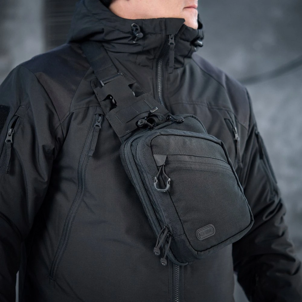 M-tac Sling Pistol Bag Elite Hex - daugiafunkcinė juoda rankinė