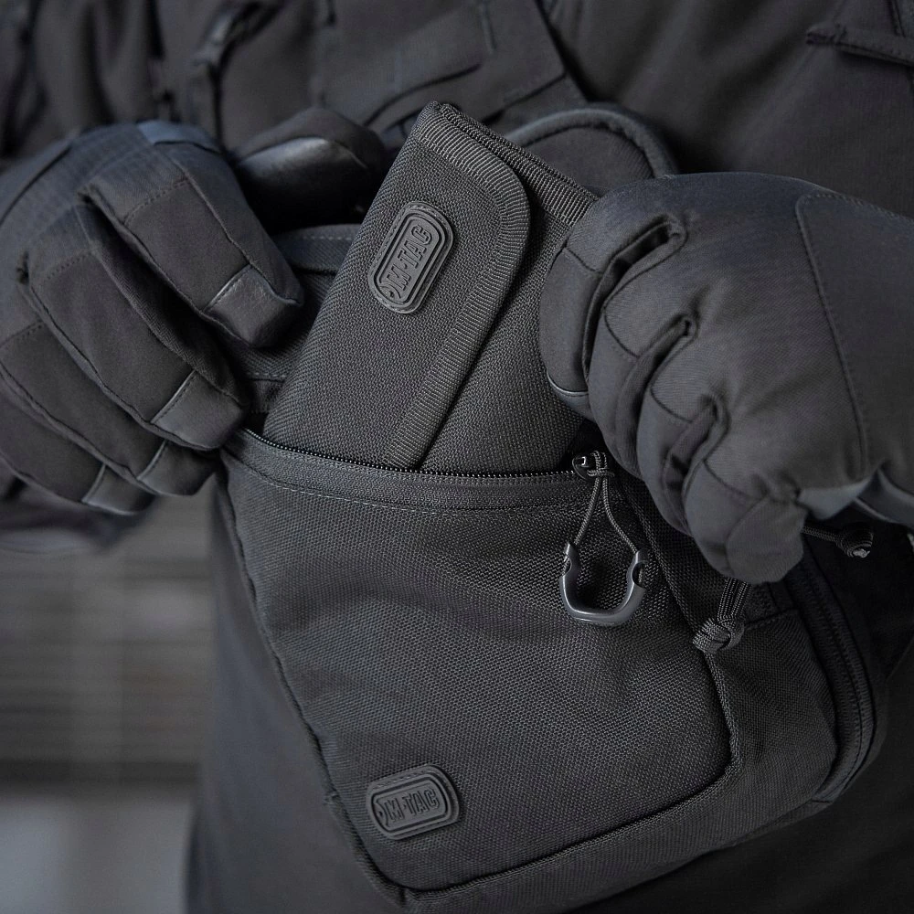 M-tac Sling Pistol Bag Elite Hex - daugiafunkcinė juoda rankinė