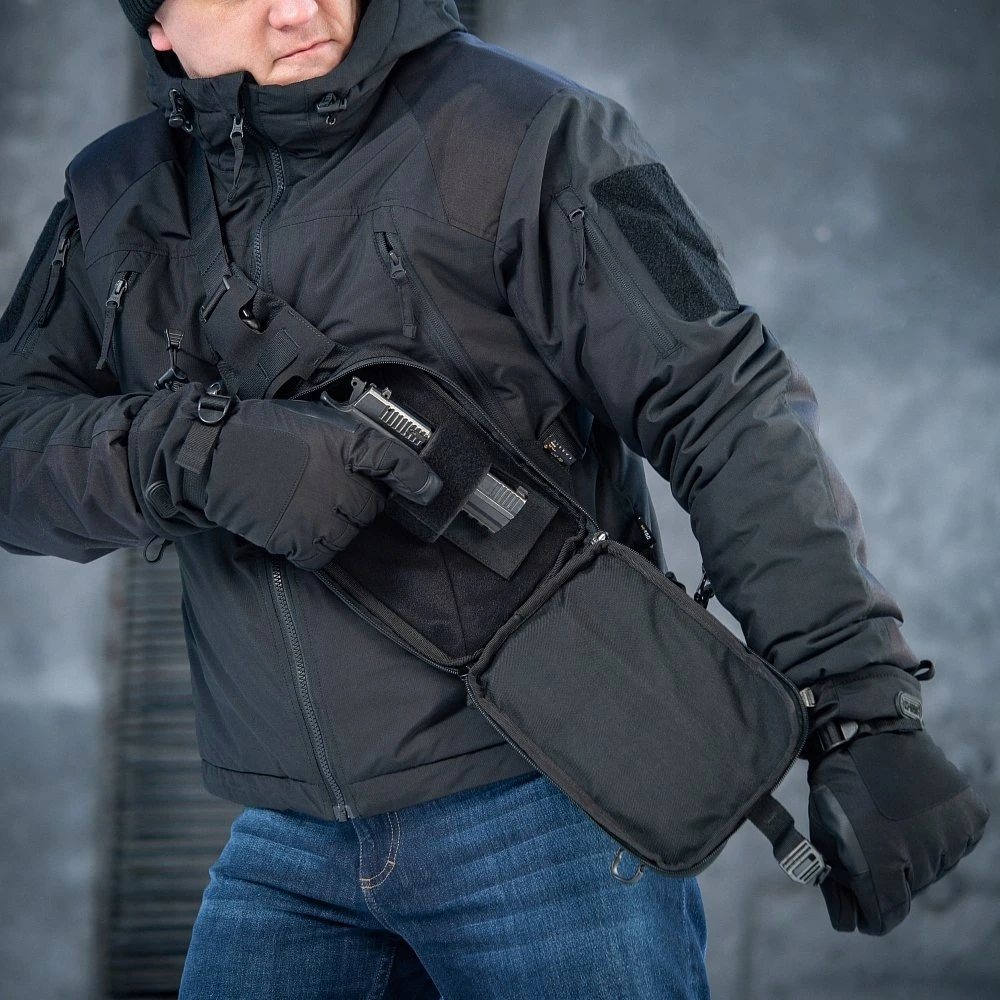 M-tac Sling Pistol Bag Elite Hex - daugiafunkcinė juoda rankinė