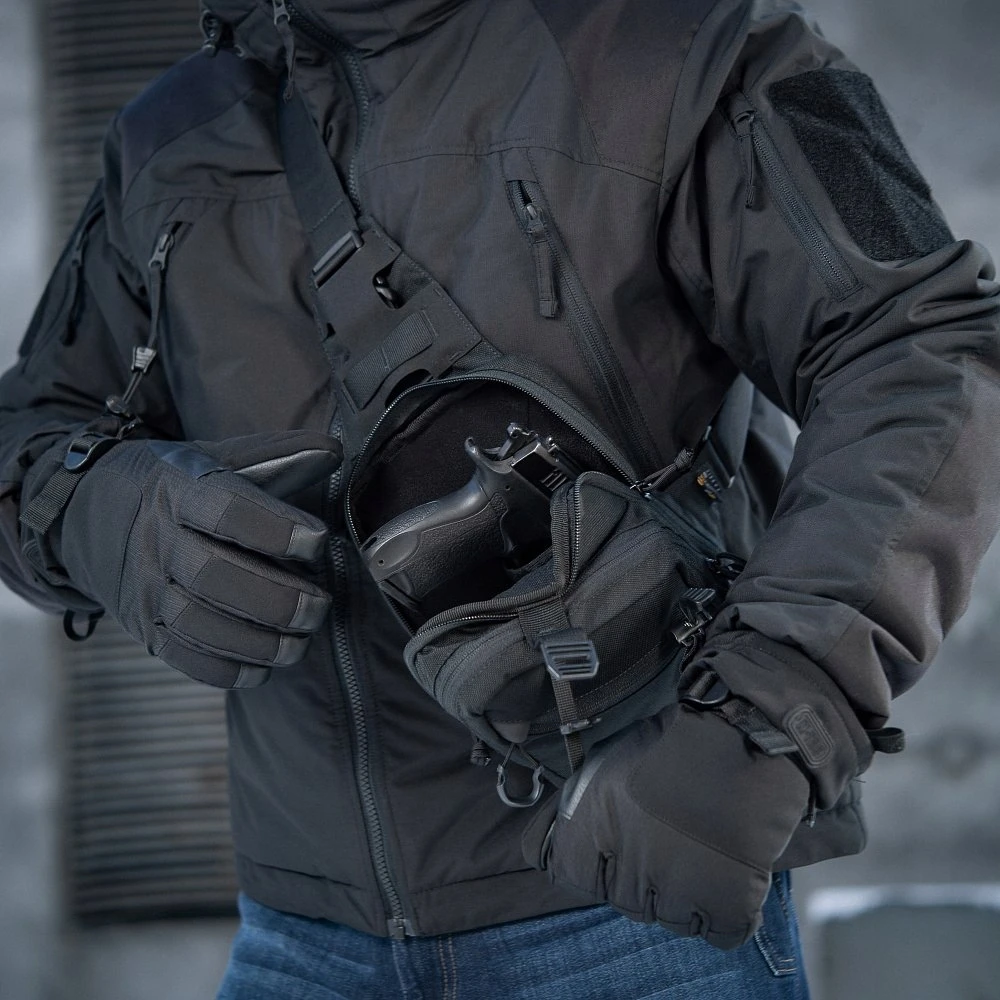 M-tac Sling Pistol Bag Elite Hex - daugiafunkcinė juoda rankinė