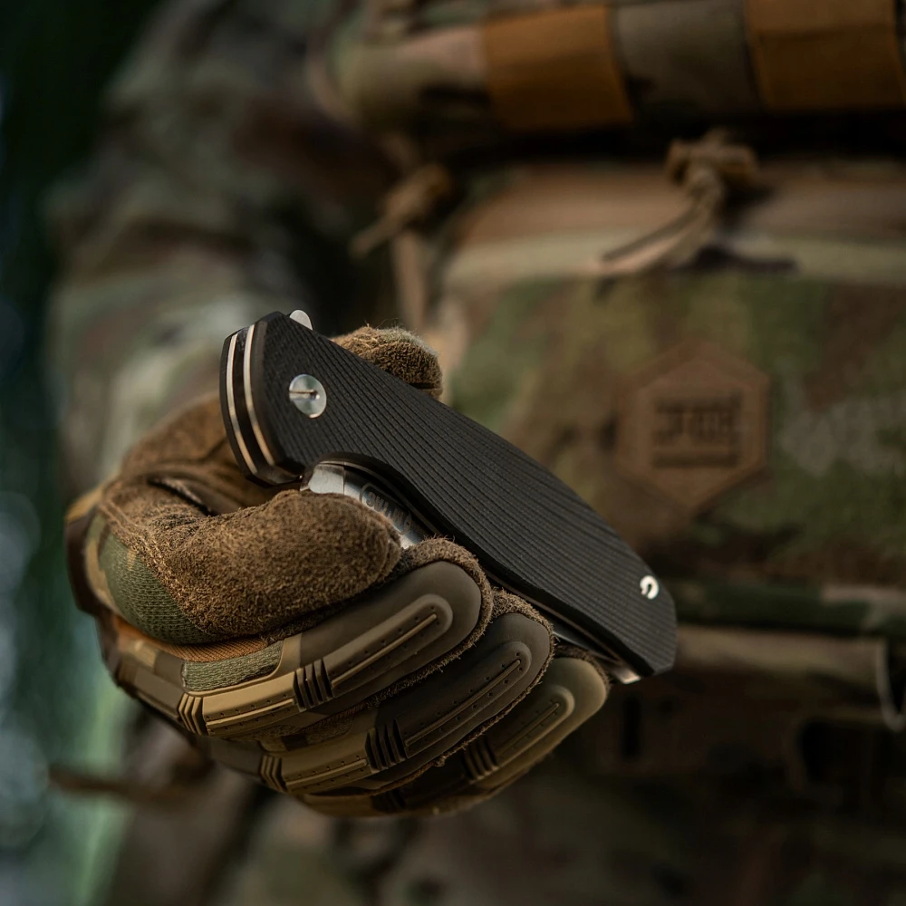 M-Tac sulankstomas peilis Type 11 Patvarus EDC su rėmo užraktu juodas/plieno