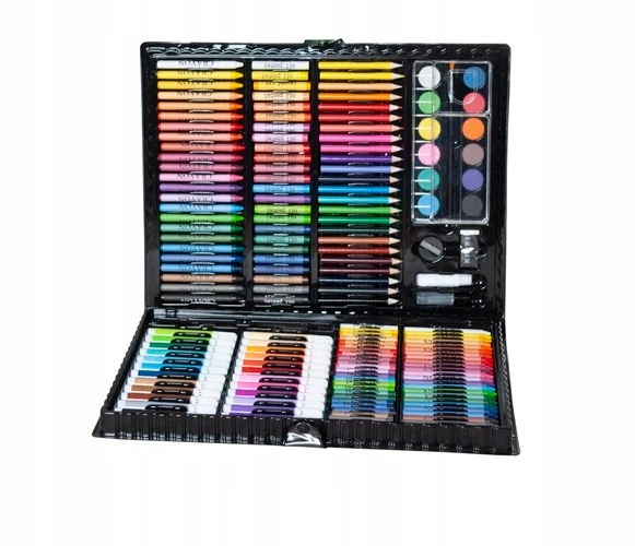 Blackmoon Maaleo Tapybos rinkinys lagamine, 168 vnt, juodas