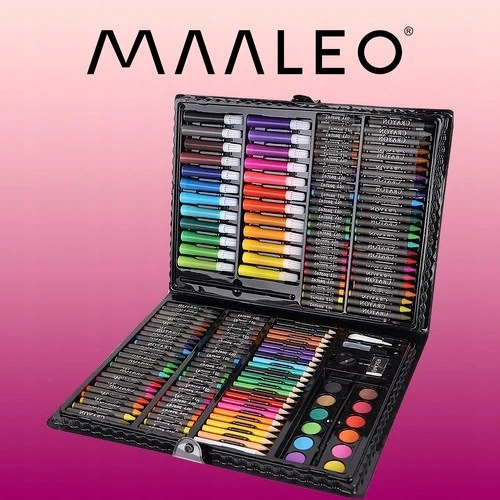 Blackmoon Maaleo Tapybos rinkinys lagamine, 168 vnt, juodas