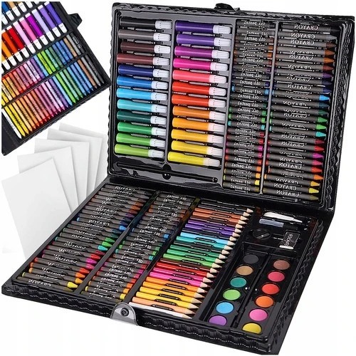 Blackmoon Maaleo Tapybos rinkinys lagamine, 168 vnt, juodas