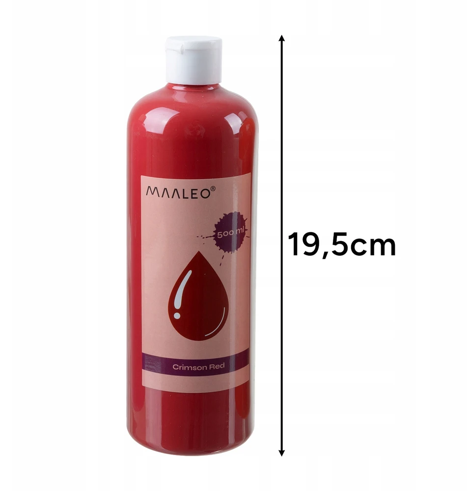 Plakatų dažai - 12 vnt. rinkinys po 500 ml Maaleo 26340