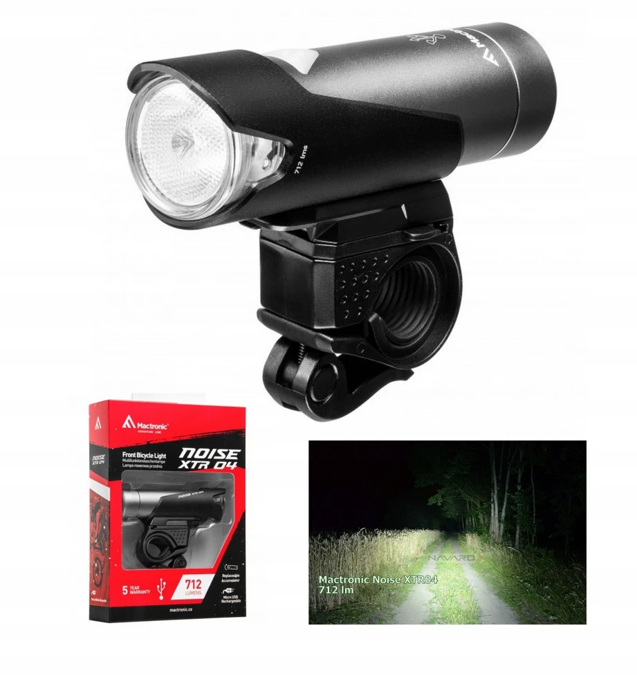 Mactronic 712lm įkraunamas dviračio žibintas Noise XTR 04