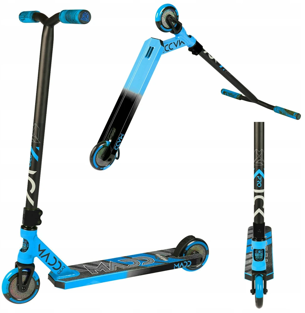 Madd Gear – MGP Triukinis paspirtukas Madd Gear Kick Pro, Mėlyna/Juodas 110