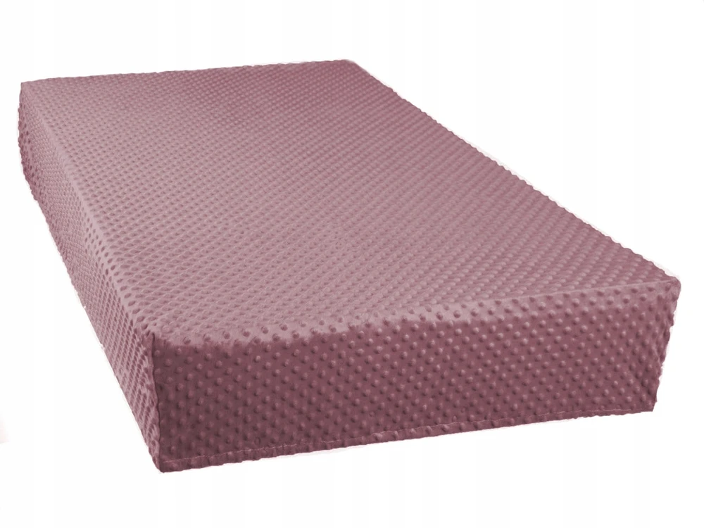 Mae Duze Prześcieradło su gumką minky róż retro materac 140x200cm nie kulkuje się