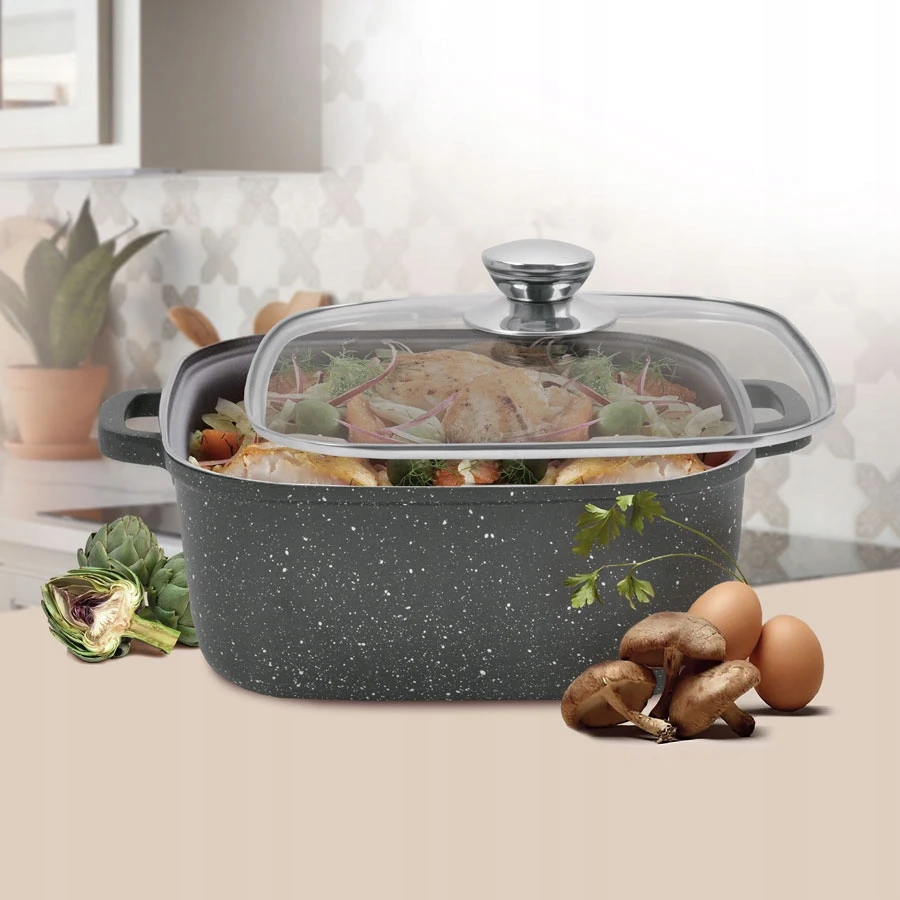 Maestro MR-2828 Puodas su dangčiu 28 cm 8 l Juodas