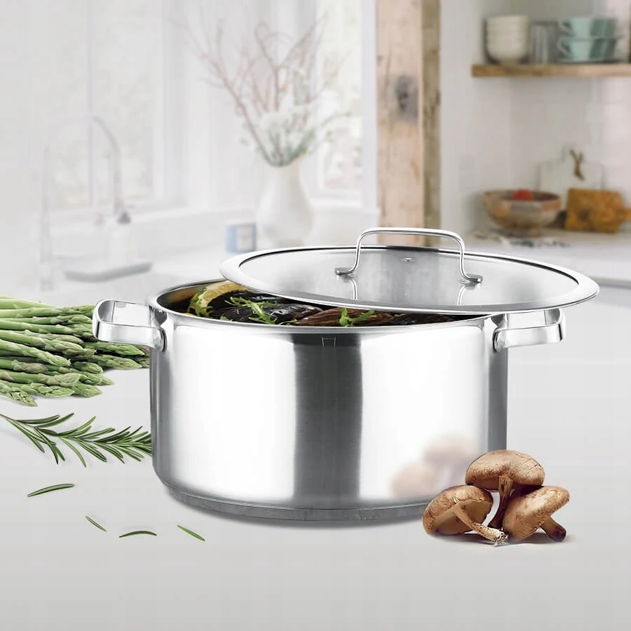 Maestro puodas su dangčiu 2.5l, 20cm, nerūdijantis plienas, indukcija