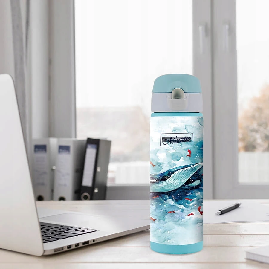 Maestro TERMINIS TERMO PUODULIS 400ml Vandens butelis vaikams, plieno