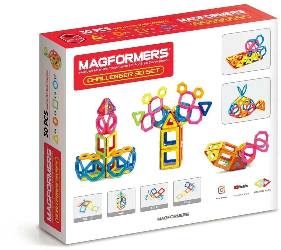 Magformers Magnetinis konstruktorius Megformers, Iššūkis, 30 det.