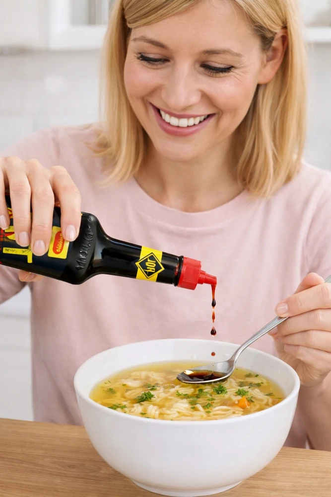 Maggi Hot Spicy Liquid Seasoning Original sriubų patiekalams iš Vokietijos 4x