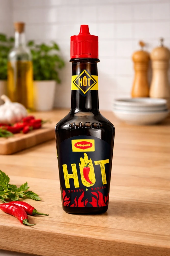 Maggi Hot Spicy Liquid Seasoning Original sriubų patiekalams iš Vokietijos 4x