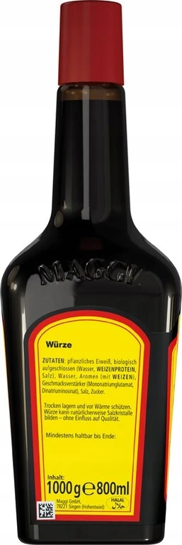 Magia Maggi vokiškas skystas prieskonis sriuboms, padažams, Wurze 1000 g didelis butelis