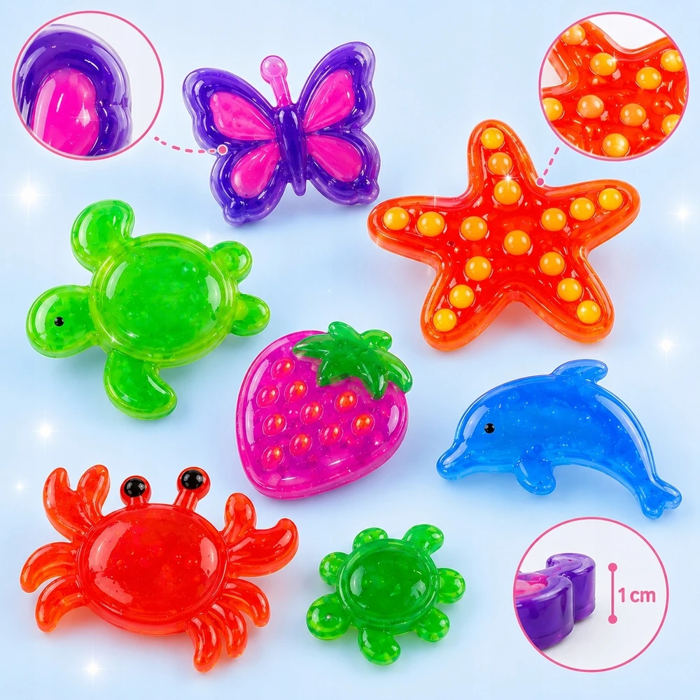 Magic Jelly Glue vandens geliai 30in1 XXL plastilino kūrybinis 3D rinkinys